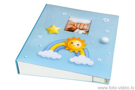 Bērnu foto albums ar magnētiskajām lapām "Saulīte un Varavīksne", 50 lapas (100 lpp.) Rainbow 1